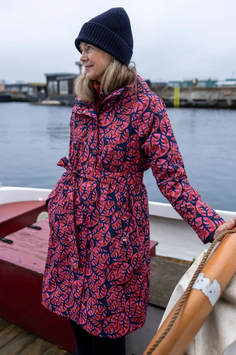 Danefæ Danelisabeth regentrenchcoat dames – Soft Cherry Macro Micro