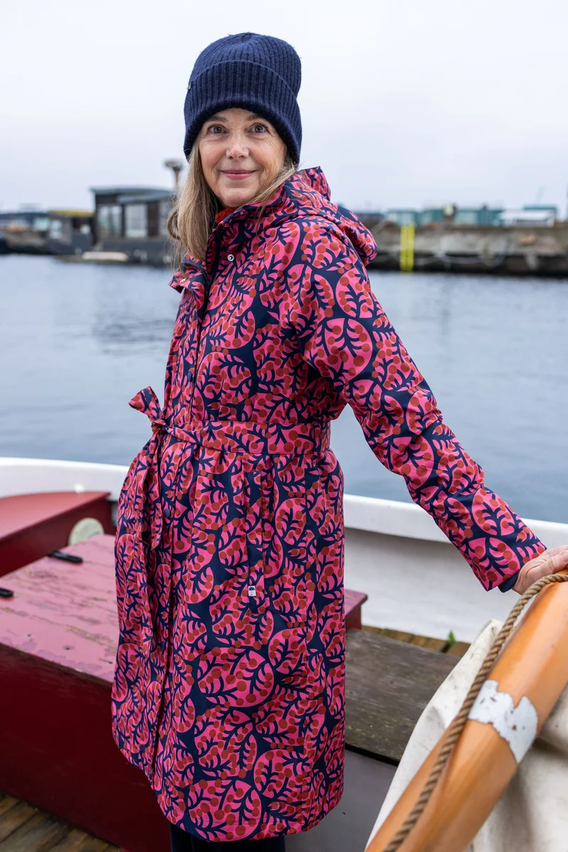 Danefæ Danelisabeth regentrenchcoat dames – Soft Cherry Macro Micro