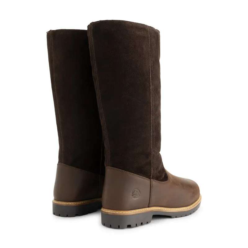 Mossoya Damen – Outdoor-Stiefel – Mit Wolle gefüttert – Dunkelbraun