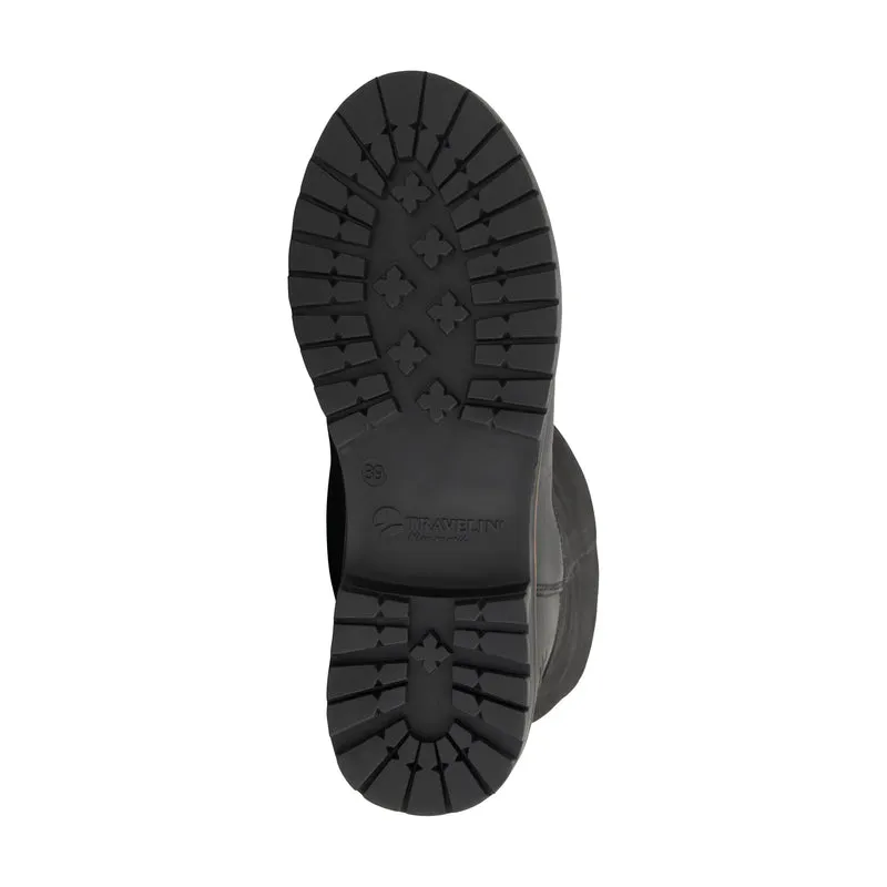 Mossoya Damen – Outdoor-Stiefel – Mit Wolle gefüttert – Schwarz