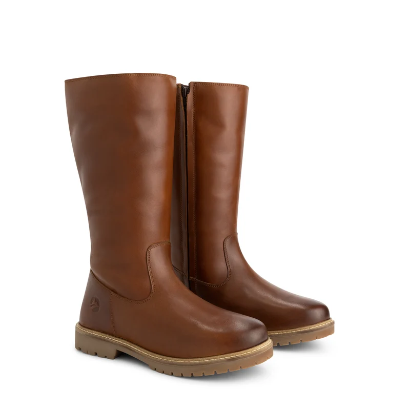 Jondal Damen – Stiefeletten – mit Wolle gefüttert – Cognac