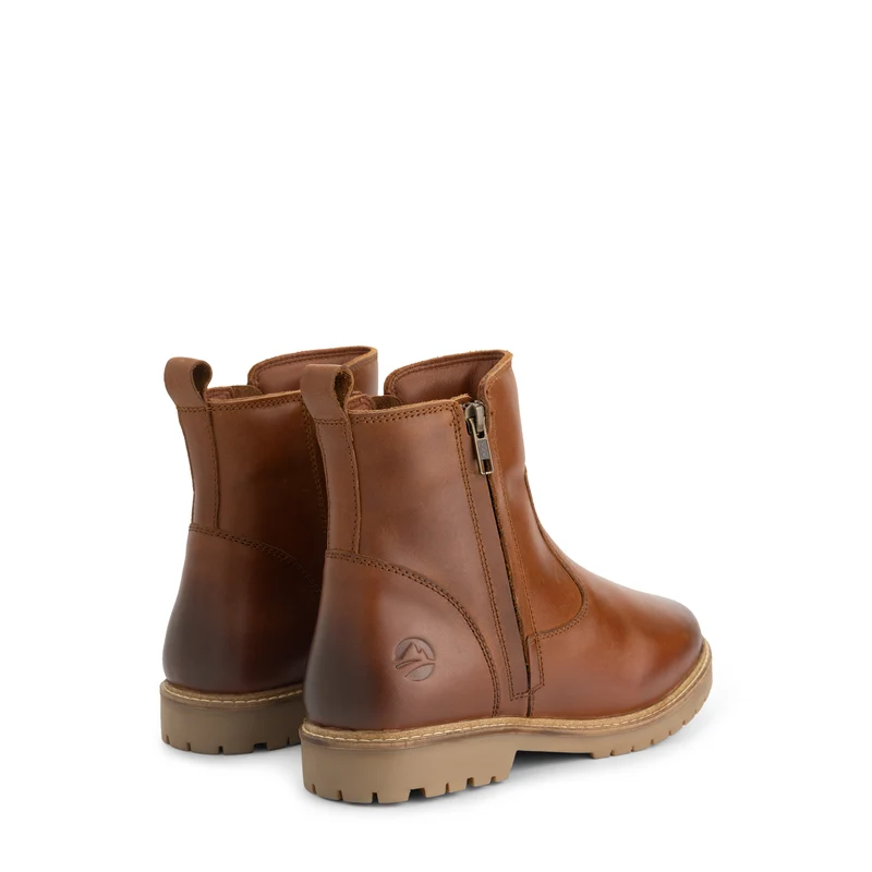 Bronderslev Damen – Stiefeletten – Mit Wolle gefüttert – Cognac