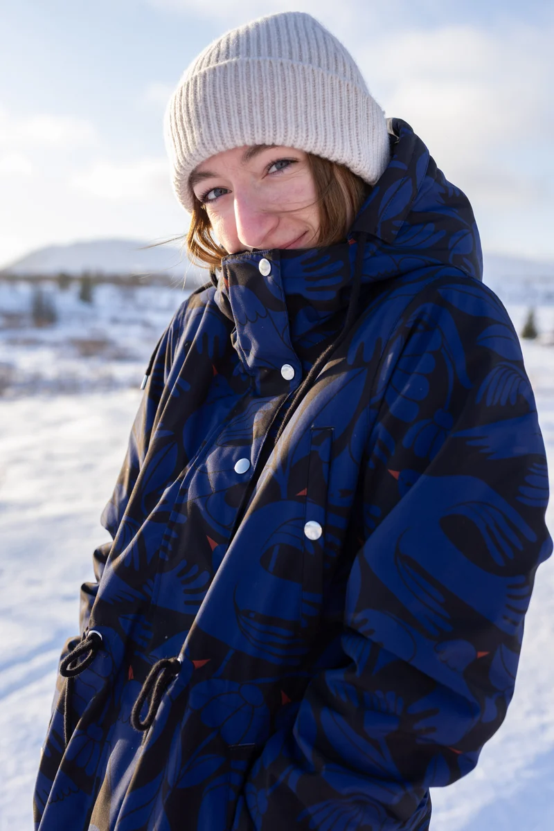 Danefae Winter Regenparka Dames Danenora Black/ Deep Blue Birdieup