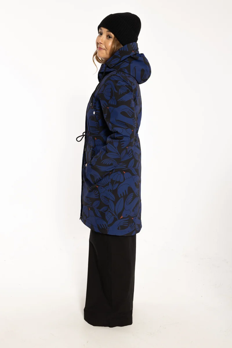 Danefae Winter Regenparka Dames Danenora Black/ Deep Blue Birdieup