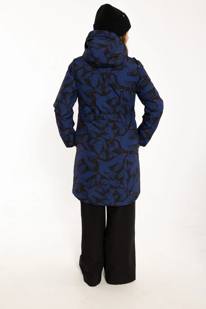 Danefae Winter Regenparka Dames Danenora Black/ Deep Blue Birdieup
