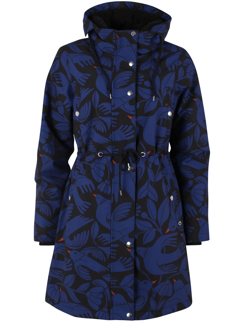 Danefae Winter Regenparka Dames Danenora Black/ Deep Blue Birdieup
