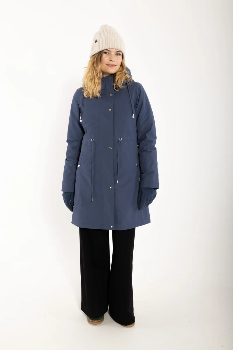 Danefae Winter Regenparka Dames Danenora Dark Grey Blue