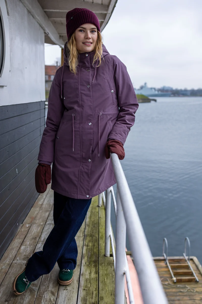 Danefae Winter Regenparka Dames Danenora Grey Plum
