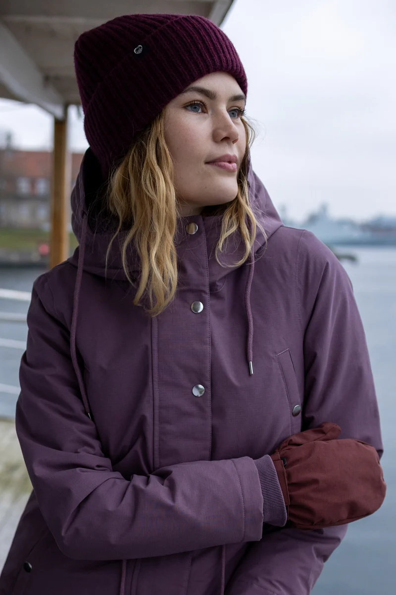 Danefae Winter Regenparka Dames Danenora Grey Plum