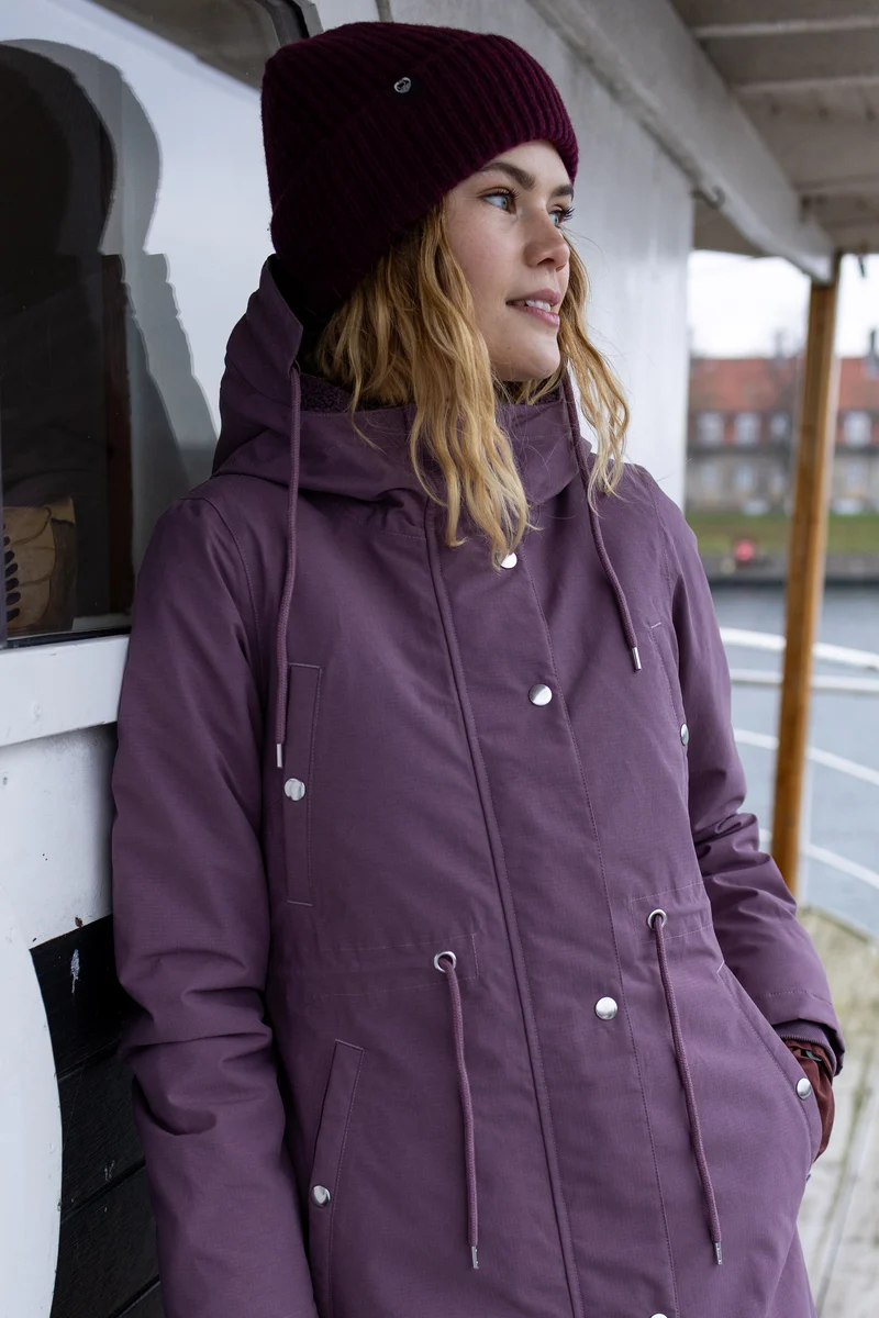 Danefae Winter Regenparka Dames Danenora Grey Plum