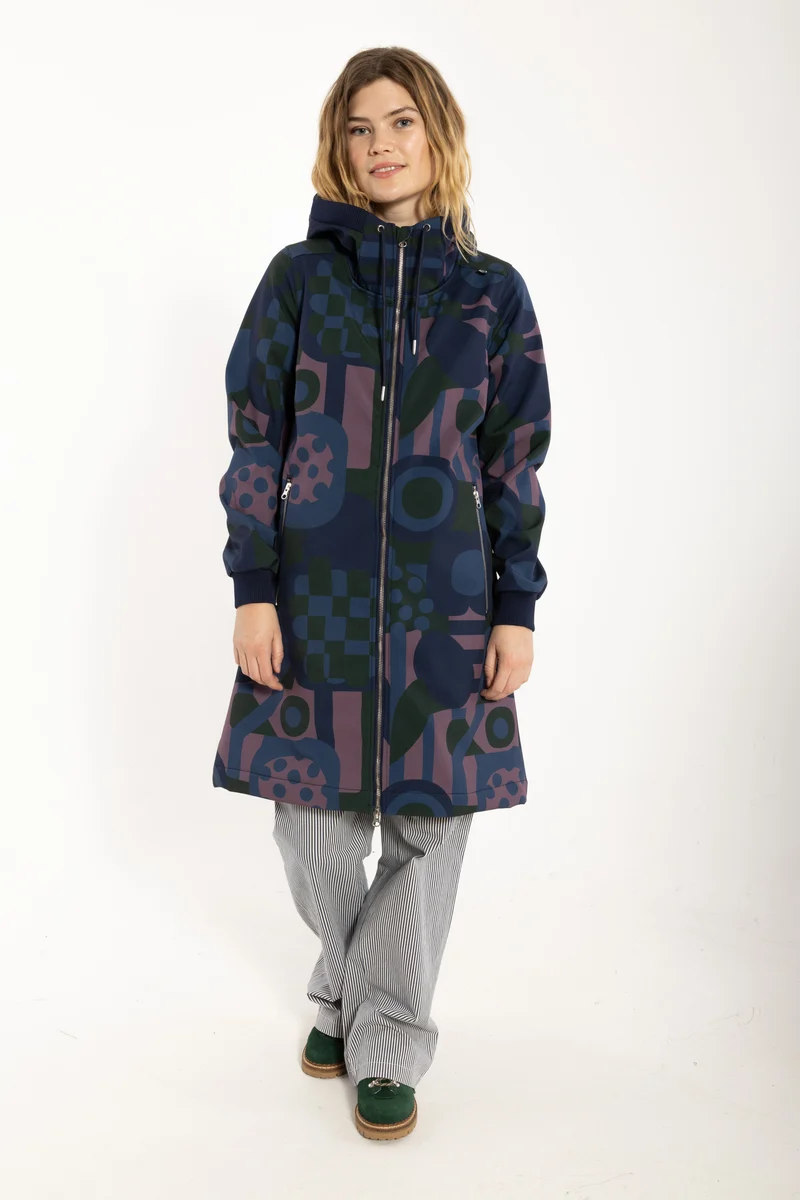 Danefae Softshell Regenjas Danejane Dark Forest Patchland