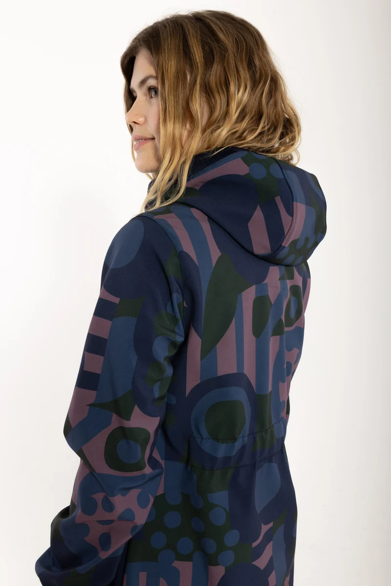 Danefae Softshell Regenjas Danejane Dark Forest Patchland