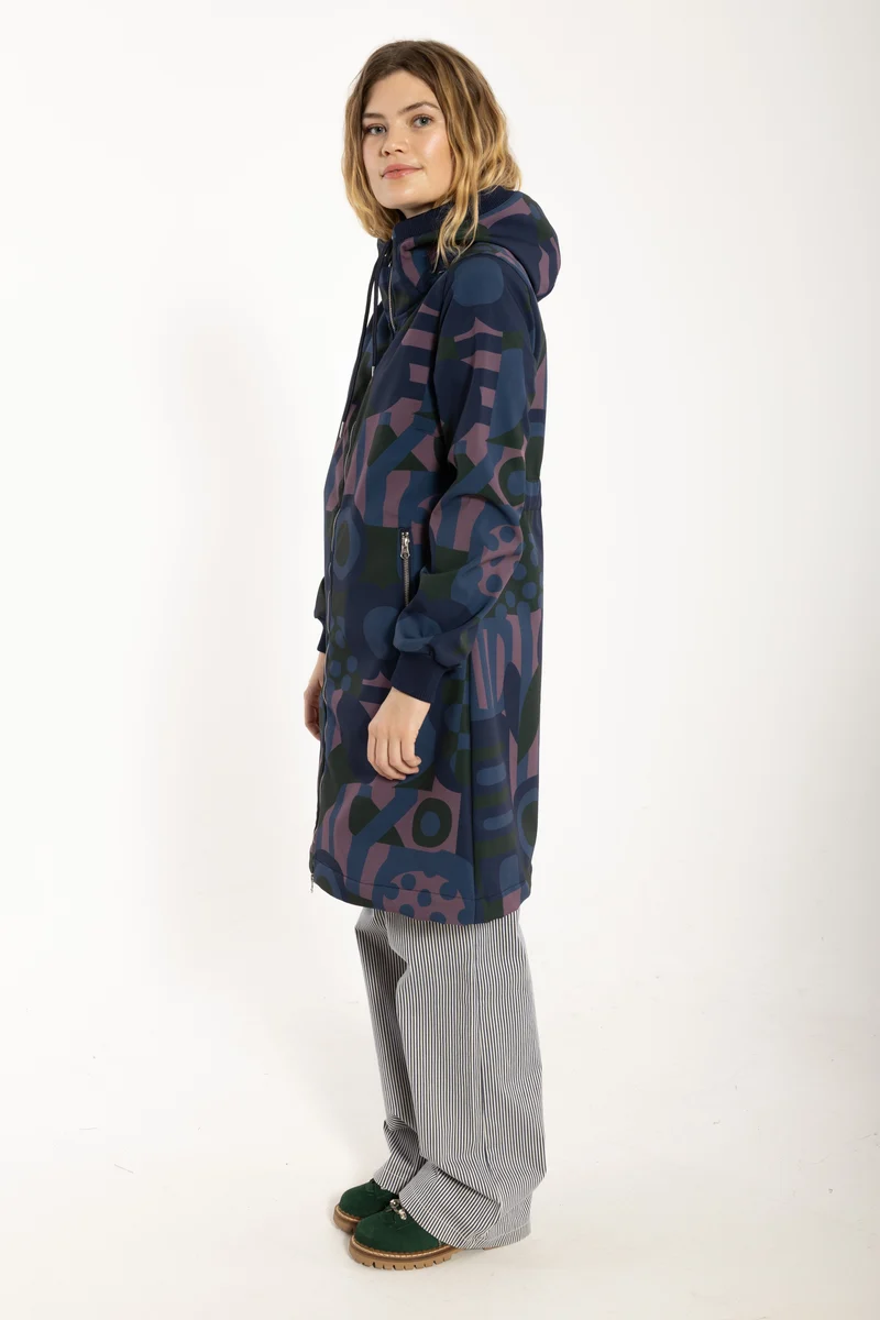 Danefae Softshell Regenjas Danejane Dark Forest Patchland