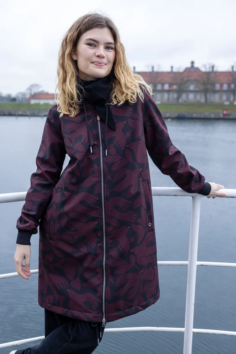 Danefae Danekarla Softshell Black/Dark Wine Birdie up