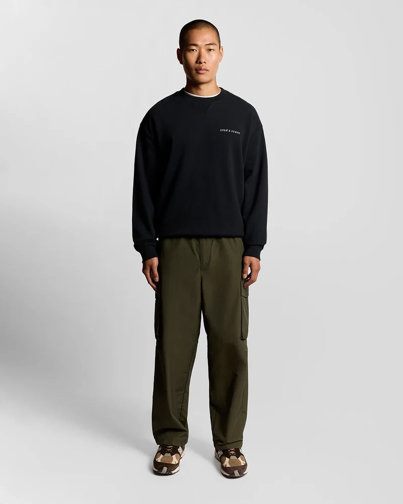 Script Brushback Fleece Sweatshirt