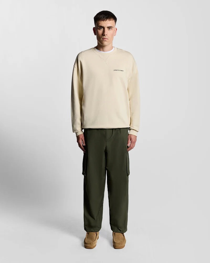 Script Brushback Fleece Sweatshirt