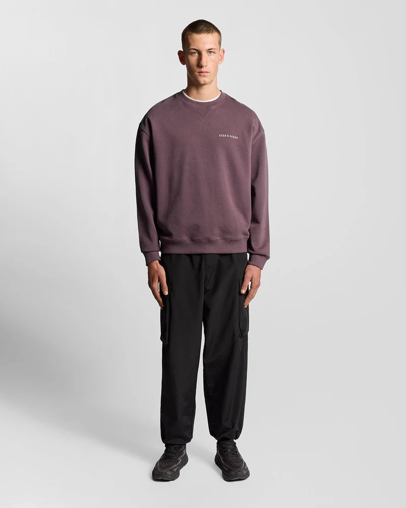 Script Brushback Fleece Sweatshirt
