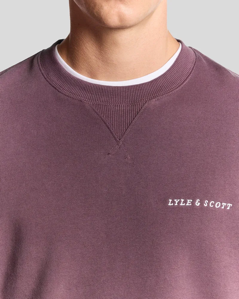 Script Brushback Fleece Sweatshirt