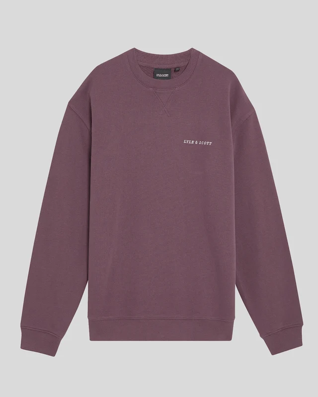 Script Brushback Fleece Sweatshirt
