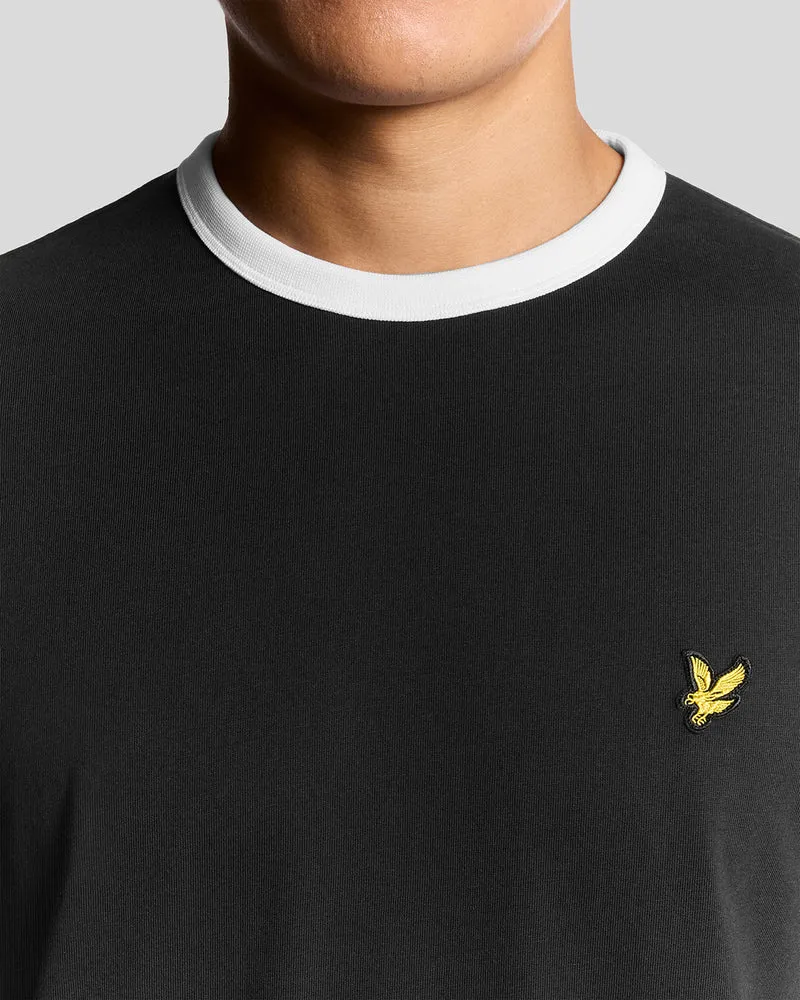 Ringer Cotton Crew Neck T-Shirt