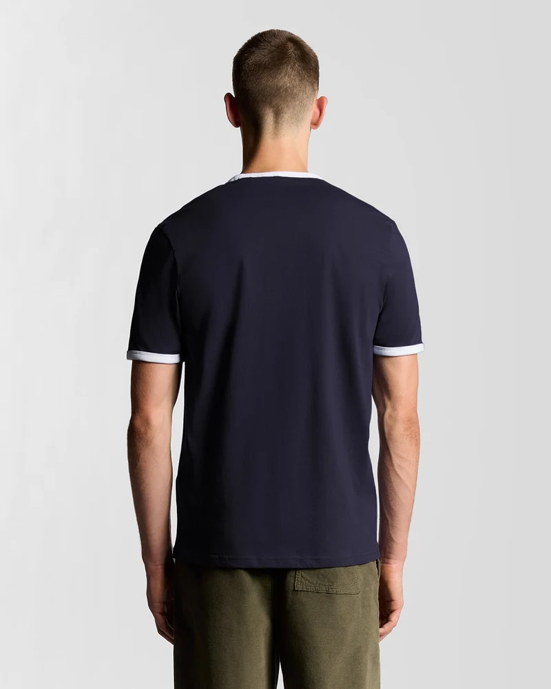 Ringer Cotton Crew Neck T-Shirt
