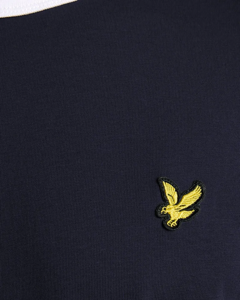 Ringer Cotton Crew Neck T-Shirt