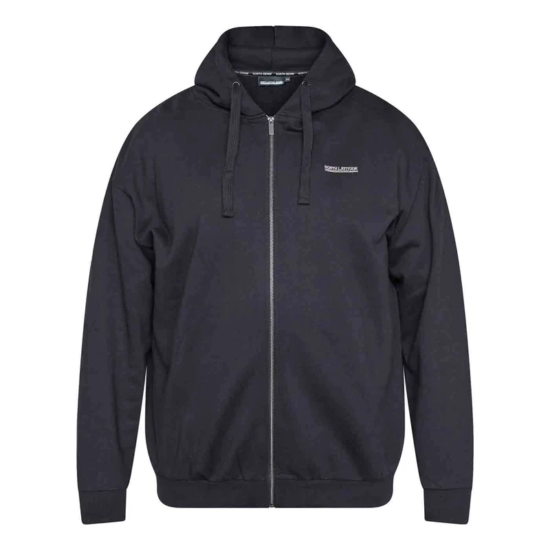 Allsize Kapuzen-Sweatjacke Herren Übergröße 4XL-8XL, Schwarz