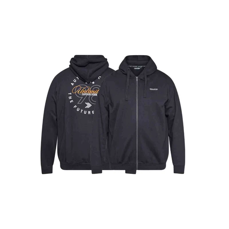 Allsize Kapuzen-Sweatjacke Herren Übergröße 4XL-8XL, Schwarz