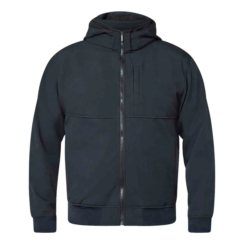 Allsize Softshell-Jacke Herren Übergröße 4XL-8XL Schwarz abnehmbare Kapuze