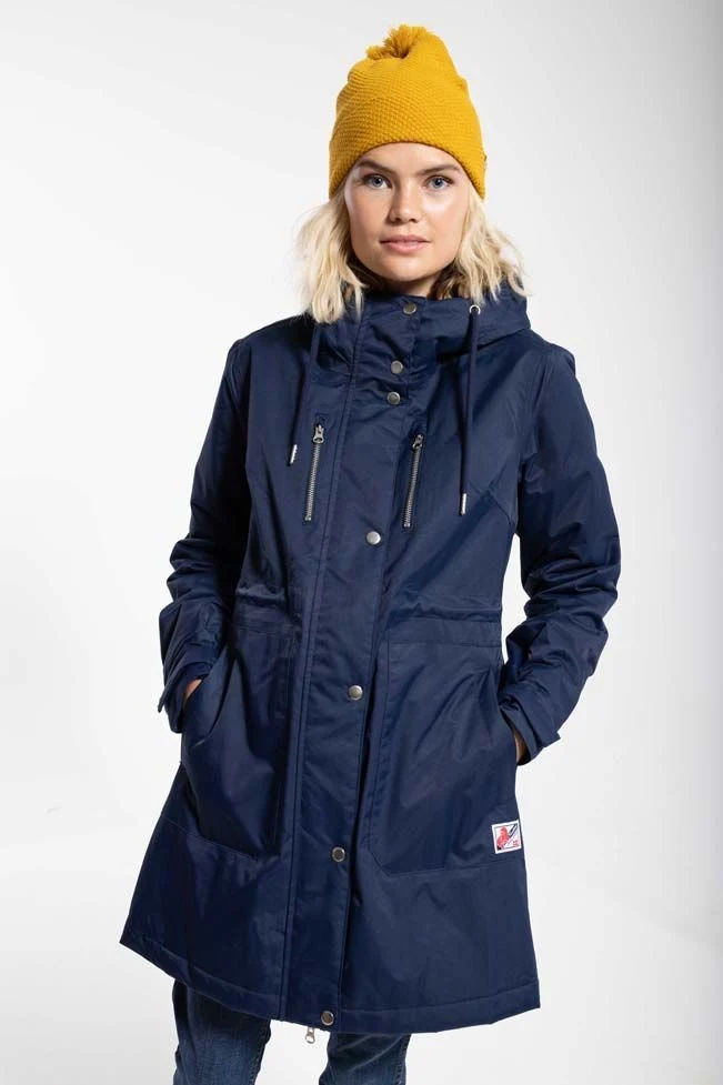 Danefae Winterparka Inge navy (zilveren rits)