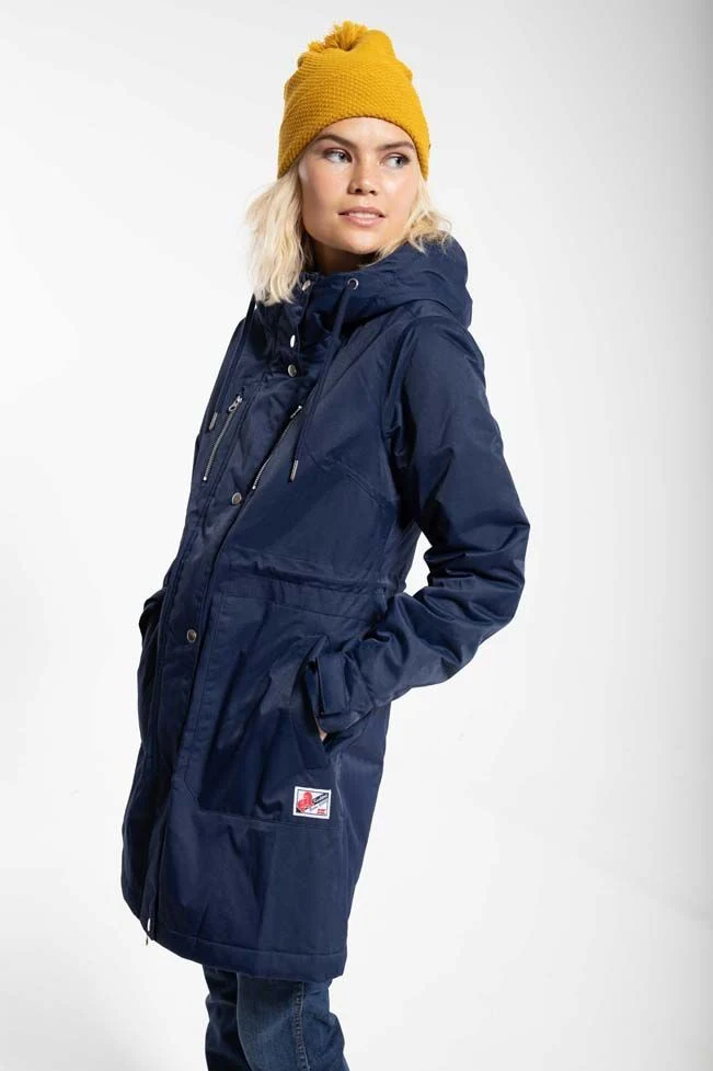 Danefae Winterparka Inge navy (zilveren rits)