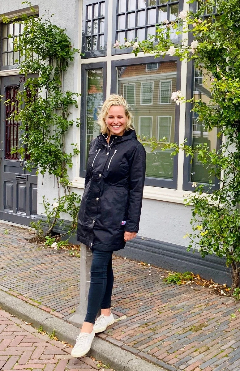 Danefae Winterparka Inge navy (zilveren rits)