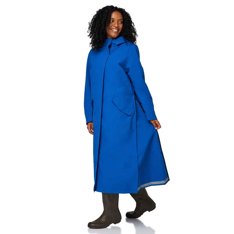 Happy Rainy Days lange regenjas Paris Kobalt blauw