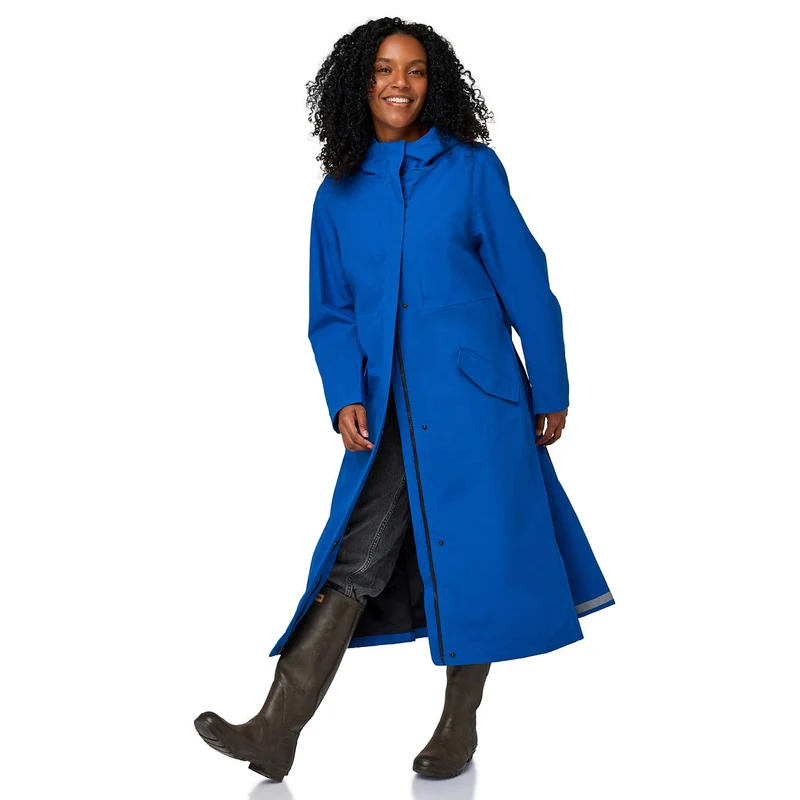Happy Rainy Days lange regenjas Paris Kobalt blauw
