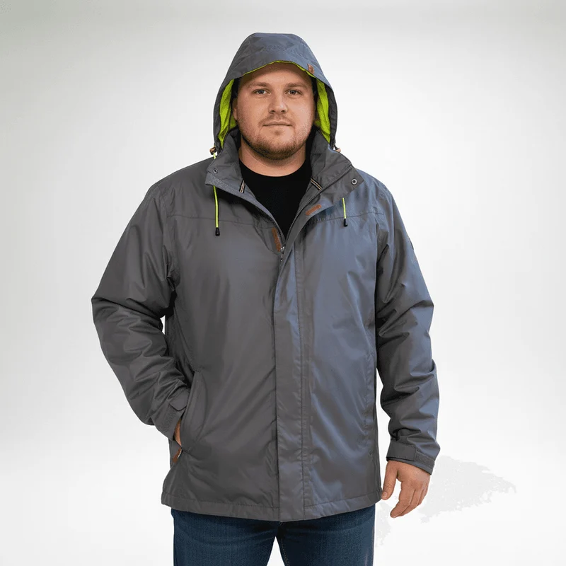 Brigg Regenjacke Herren Übergröße 4XL-10XL Anthrazit Wasserdicht