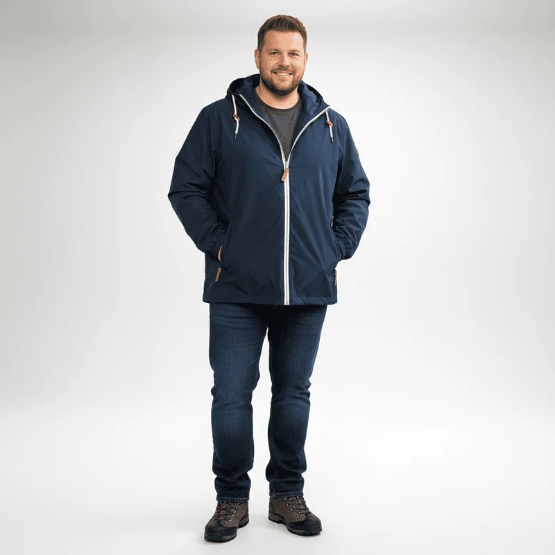 Brigg Regen-Jacke Herren Übergröße 4XL-10XL Navy Schwarz Gelb Outdoor