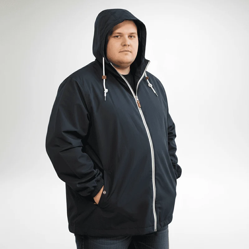 Brigg Regen-Jacke Herren Übergröße 4XL-10XL Navy Schwarz Gelb Outdoor