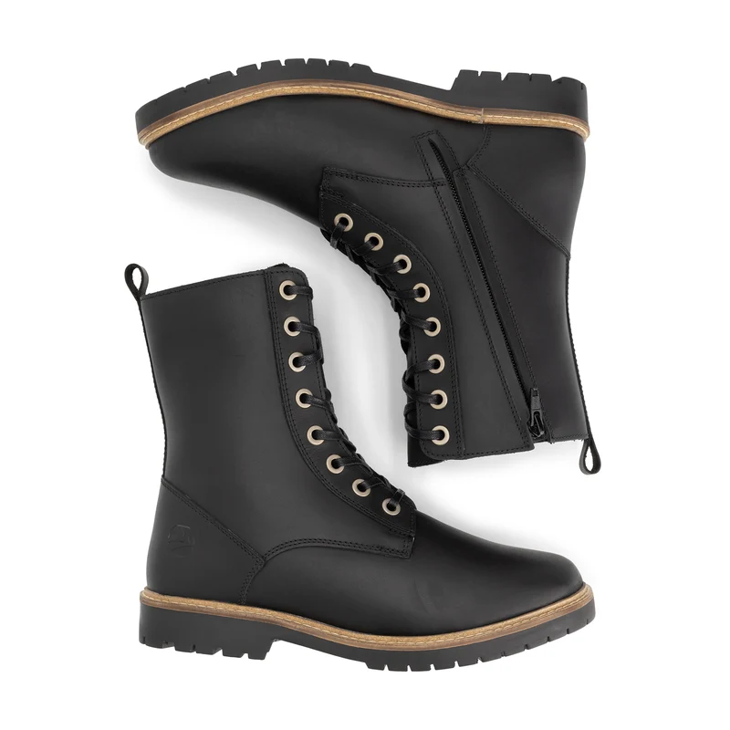 Torpsund Damen – Schnürstiefel mit Reißverschluss – Wolle gefüttert
