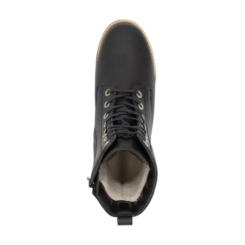 Torpsund Damen – Schnürstiefel mit Reißverschluss – Wolle gefüttert