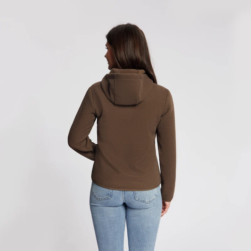 Tilde Damen – Outdoor-Weste – Fleece – Dunkelbraun
