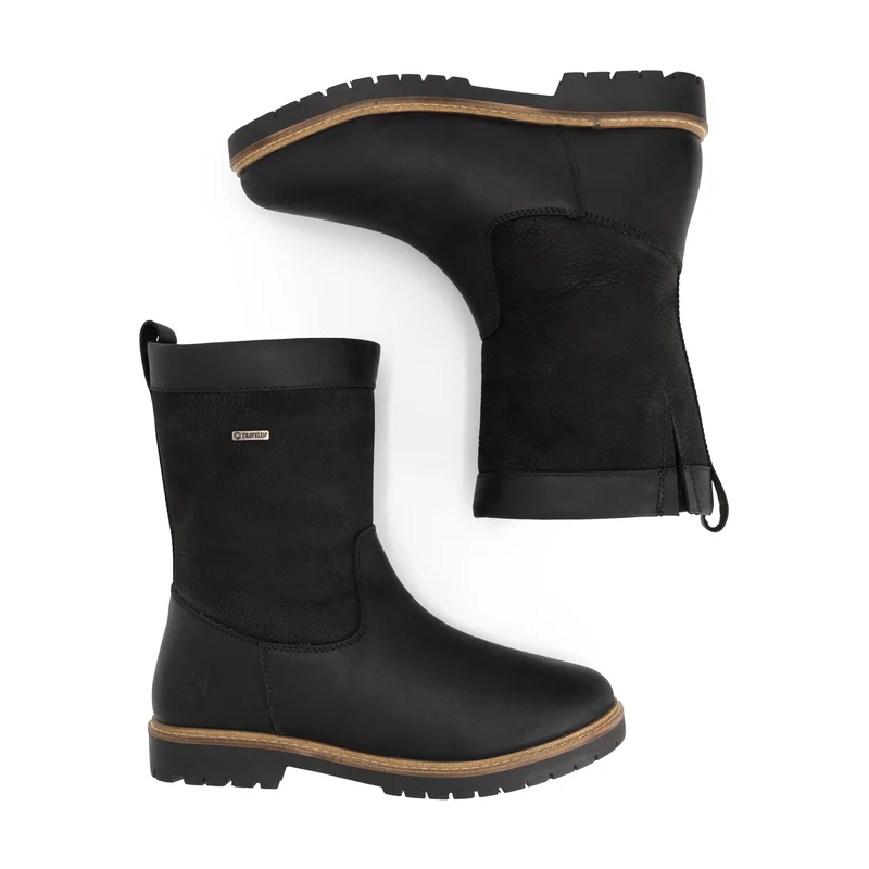 Stornes Damen – Outdoor-Stiefel – Mit Wolle gefüttert – Schwarz
