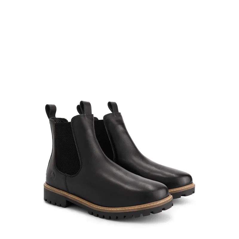 Hemsedal Herren – Chelsea-Stiefel – mit Wolle gefüttert – Schwarz