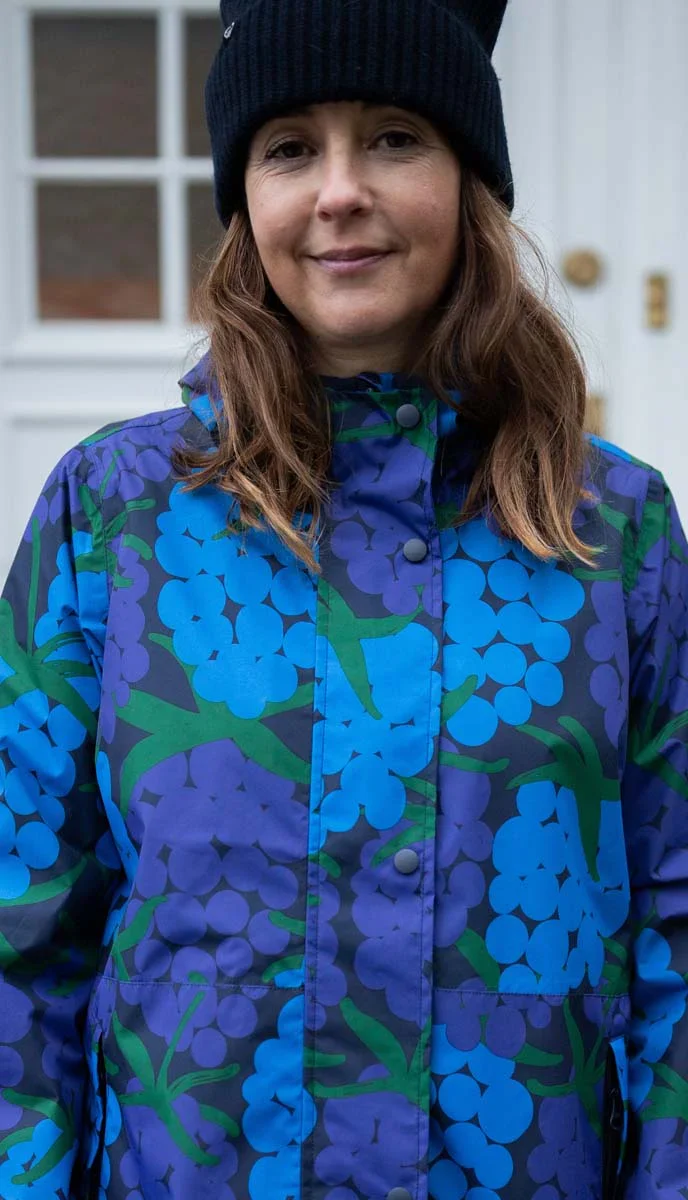 Danefae Edith Regenjas Dames Dark Navy Maxiberry