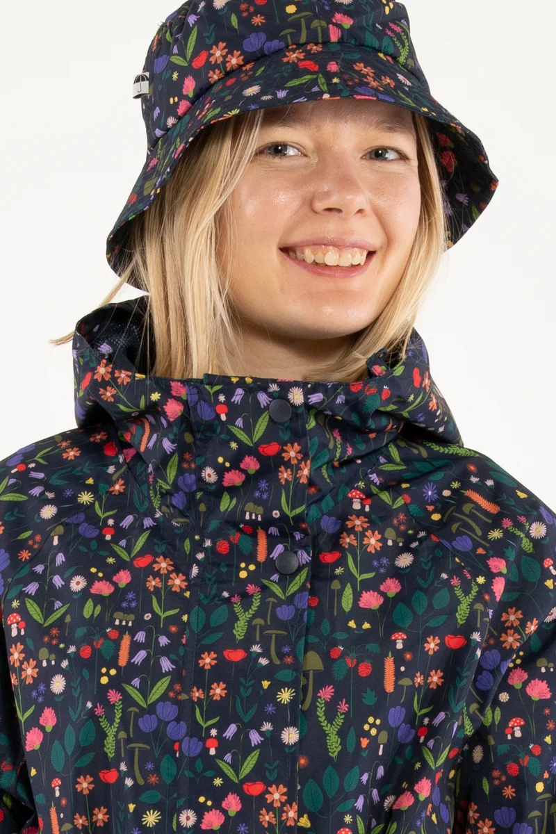 Danefæ Danelisabeth regentrenchcoat dames – Dark Navy Botanical