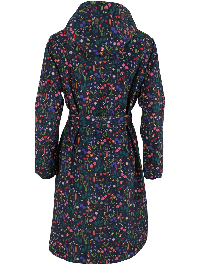 Danefæ Danelisabeth regentrenchcoat dames – Dark Navy Botanical