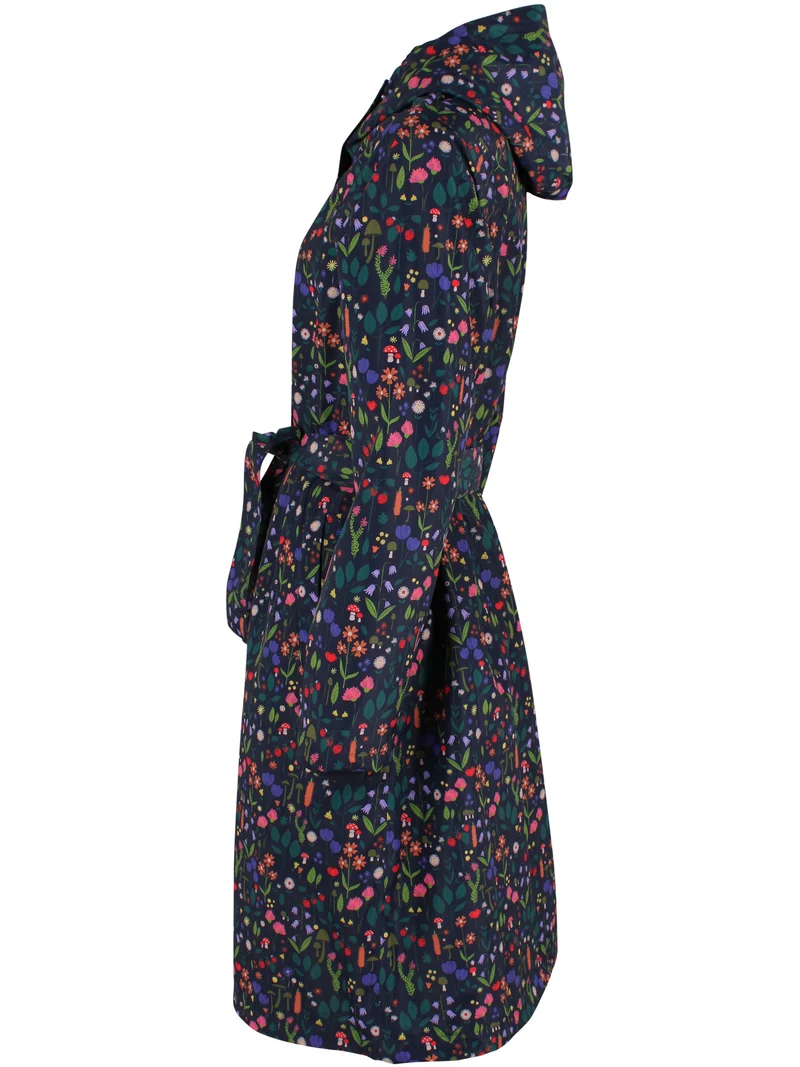 Danefæ Danelisabeth regentrenchcoat dames – Dark Navy Botanical