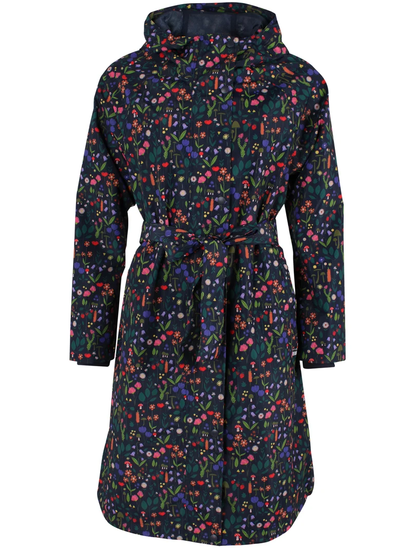 Danefæ Danelisabeth regentrenchcoat dames – Dark Navy Botanical