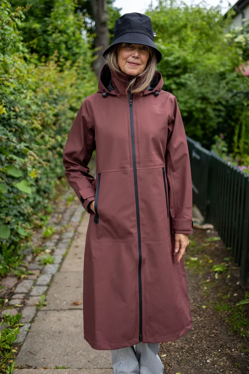 Danefae Premium Regenjas Dames Dogwalker Dark Merlot