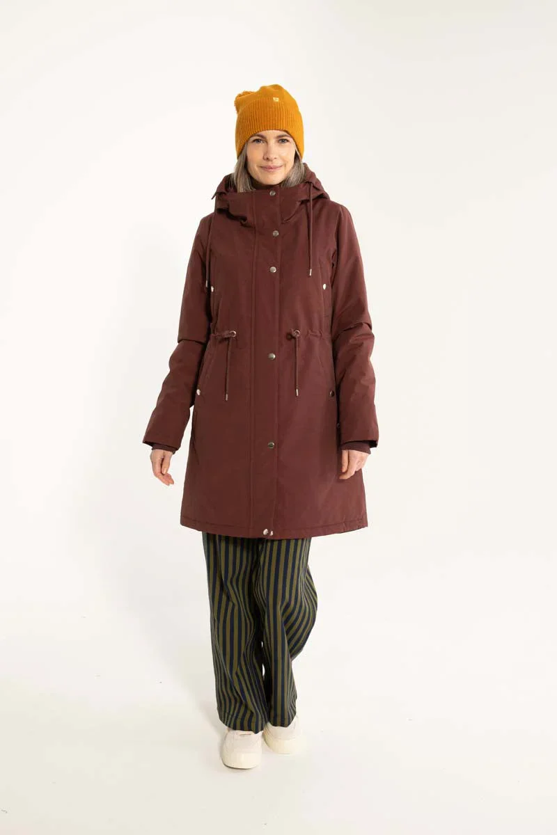 Danefae Winter Regenparka Dames Danenora Deep Bordeaux