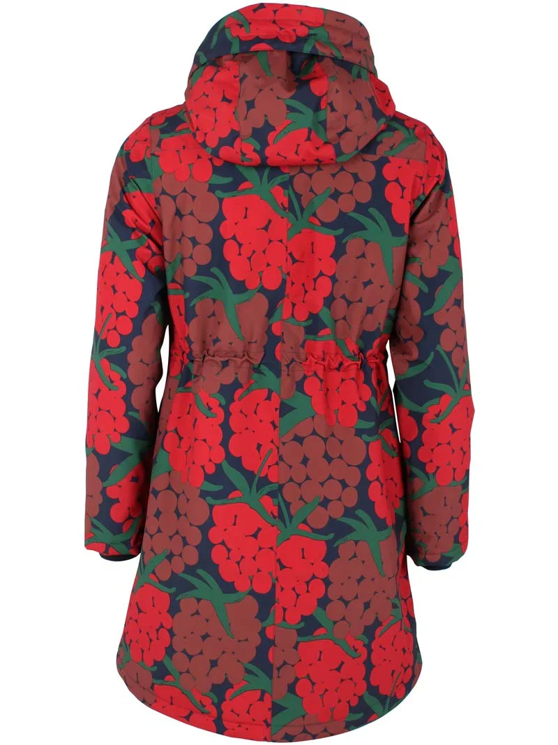 Danefae Winter Regenparka Dames Danenora Dark Red Maxiberry *Laatste maten XS en S*